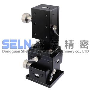 供XYZ轴LWD4060燕尾槽导向型手动位移平台齿轮驱动旋钮调整滑台