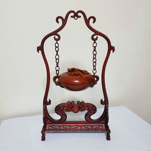 黄铜精工吊e炉双龙款吊炉铜香炉熏炉家居办公室茶室茶房摆件摆饰