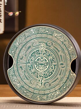 实用全明系列十美铜朱炳仁储水福茶盘干泡台央博 何以文X功夫茶具