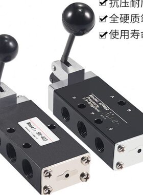 -手动板阀H二3H-换240五手动扳向气动阀40S阀手控制复位通S阀位手