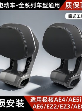 极核电动车后靠背AE4/AE5iPro/AE6/AE8/EOZ3电摩长座款铝合金靠垫