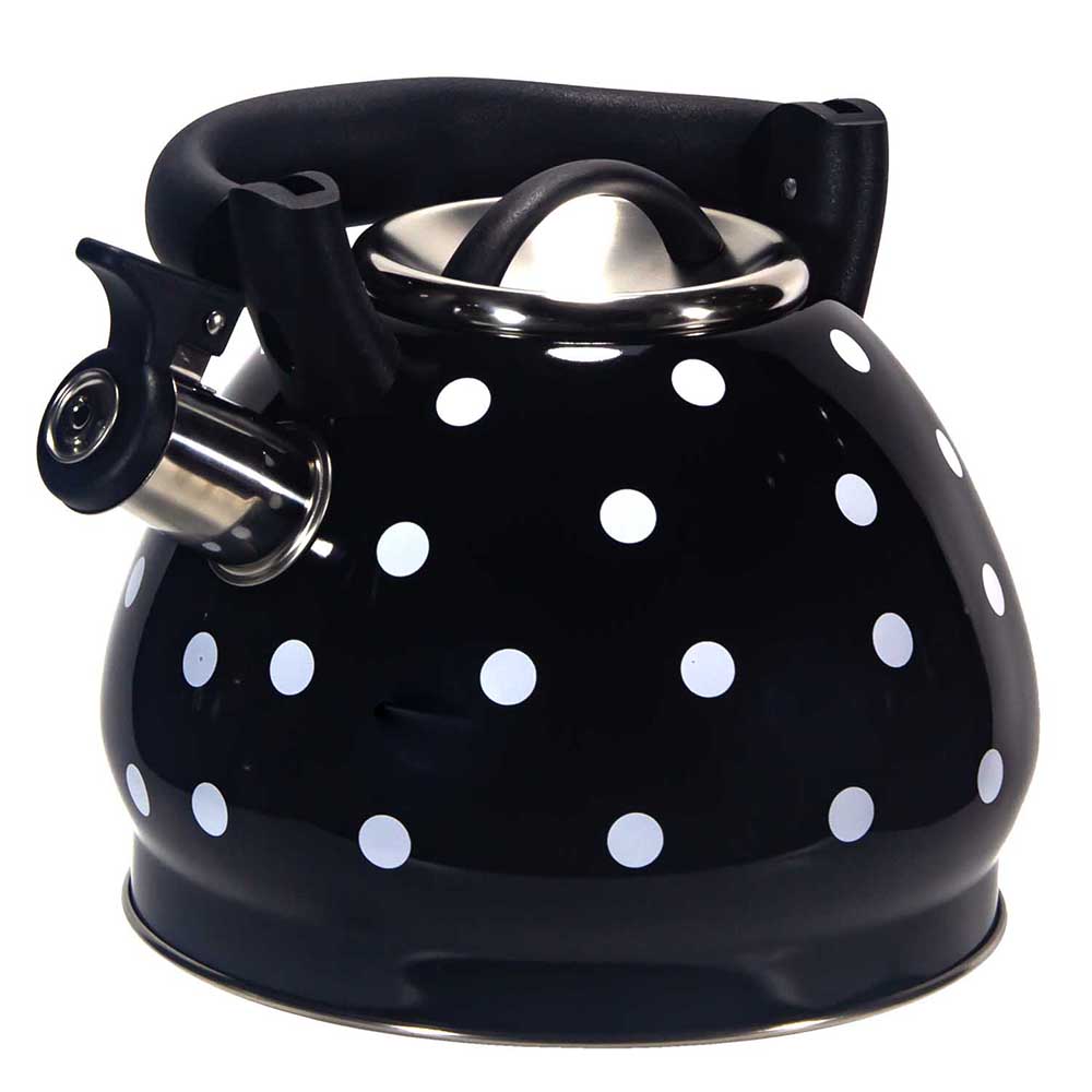 出口原单家用3升燃气灶电磁炉通用折叠柄波点304不锈钢鸣笛烧水壶