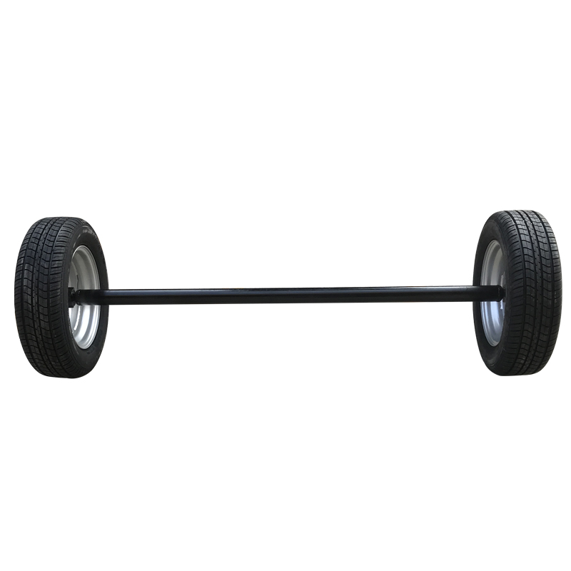 载重2吨拖车后桥总成改装车桥餐车马车轮子带轴拖车轴总成带轮胎