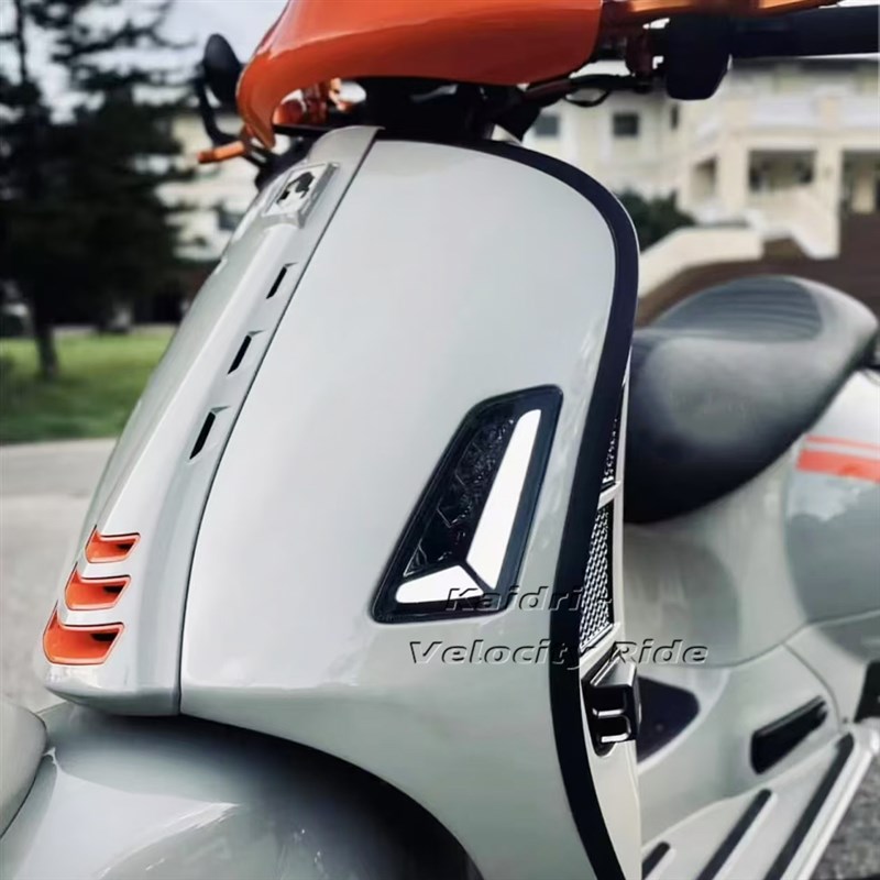 适用Vespa比亚乔GTS300/GTV6日改装黑化转向灯LED前后转向灯2023-