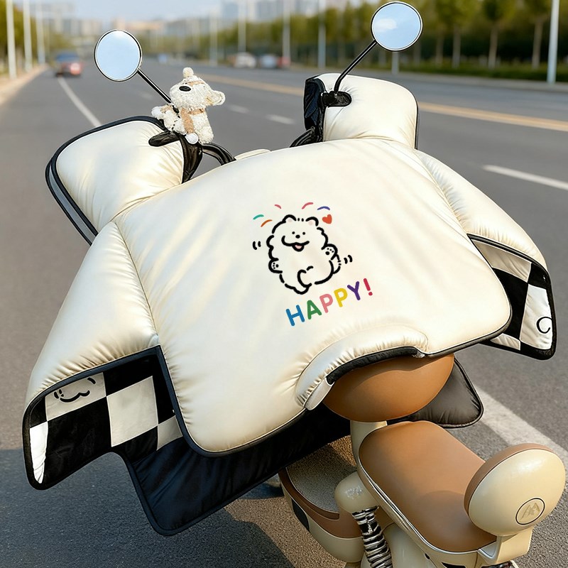 挡风被电动车冬季加绒加厚适用雅迪爱玛电瓶车保暖防寒防水防风罩