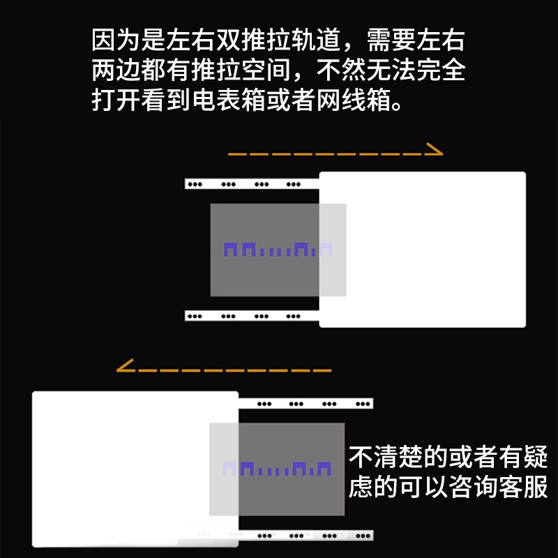 推拉电表箱装饰画面板弱电箱多媒体网线盒极超薄遮挡配电箱盖板盒