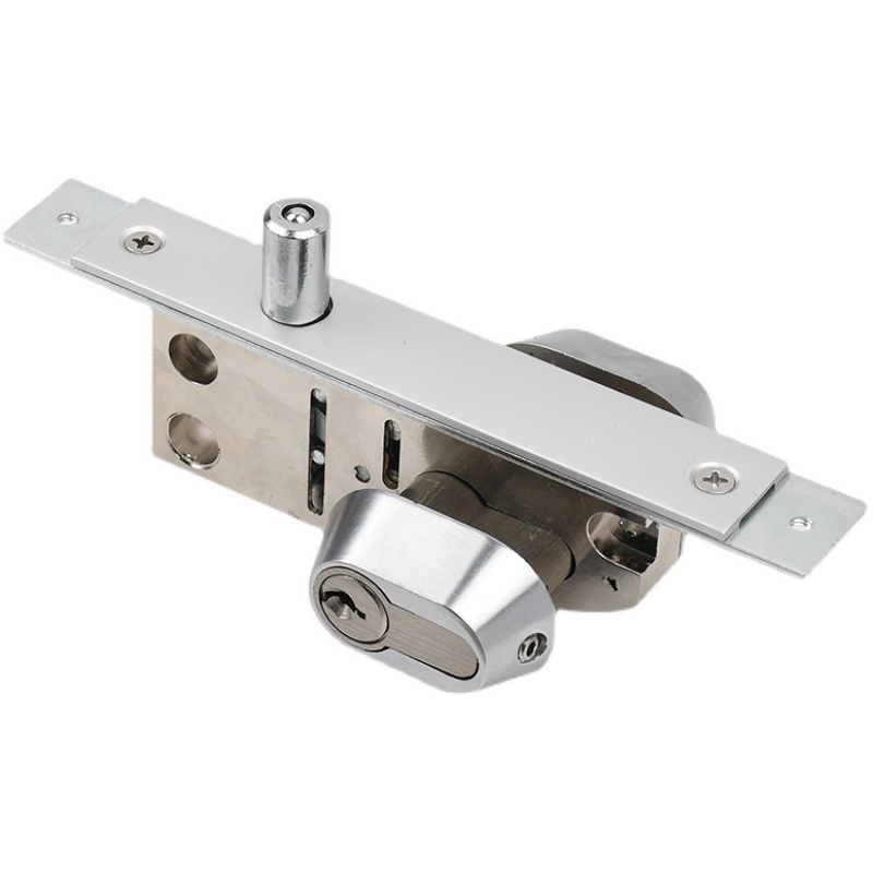 窄小有框玻璃门锁铝合金中锁地锁玻璃地弹门平开锁不锈钢门地插锁