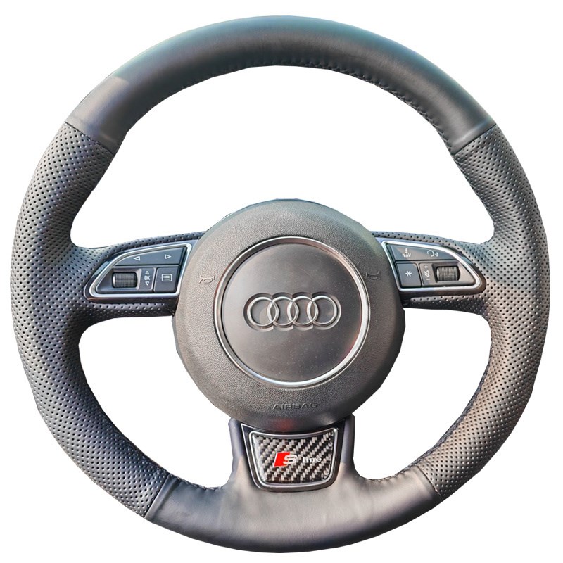 奥迪A1A3A4LA5A6LA7手缝方向盘套Q2LQ3Q5LQ6Q7TT全包把套改装