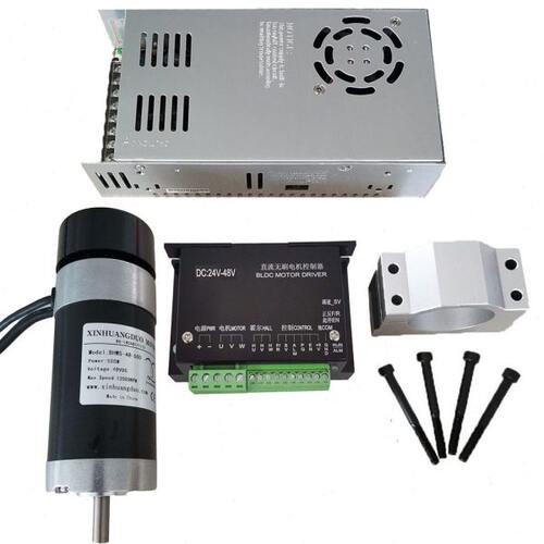 57直流无刷电机有霍尔高速12000转48V500W小型马达可调速正反转