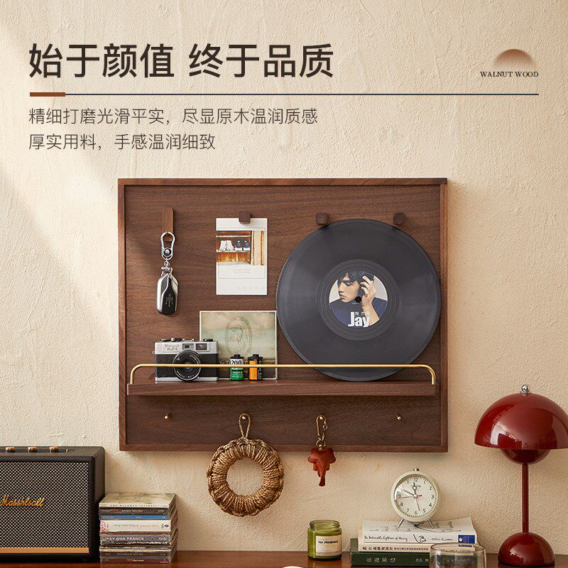 木述电表箱盒遮挡装饰画横竖款配电闸箱挂画遮丑开门式实木置物架