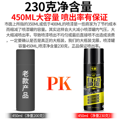 24瓶价自动手喷漆罐手摇金属电动汽车改色墙面黑白色油漆墙面涂鸦