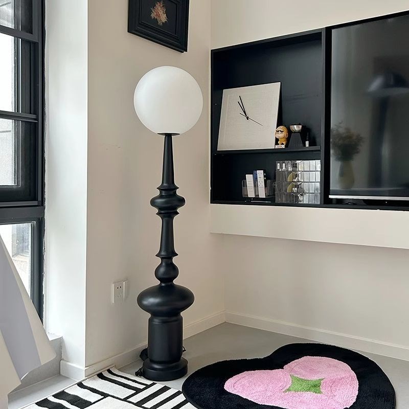 愫美罗马柱台灯落地灯客厅沙发旁边复古法式轻P奢高级感卧室床头