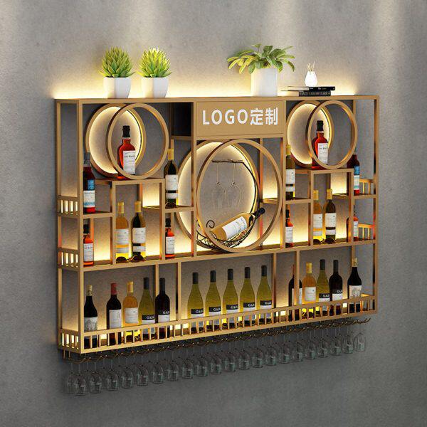 餐厅墙上酒架壁挂创意置物架红酒架子酒吧吧台挂墙铁艺酒柜展示架