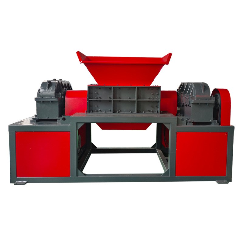 大型破碎绞肉机商用整猪碎骨冻货牛骨粉碎机双轴撕碎机PP废旧轮胎