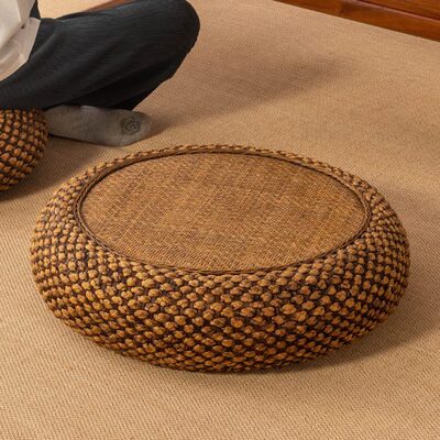 藤编蒲团榻榻米坐垫地上日式家用卧室禅修茶道飘窗草垫打客厅坐墩
