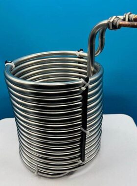 ·工业304不锈钢冷盘管蒸发器3P5P10P20匹冷水机制冷盘管热交换器