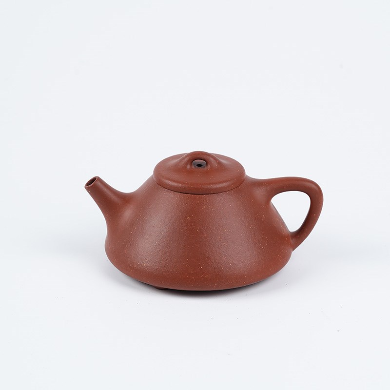 紫砂家用茶壶手工制作子冶石瓢黄龙山原矿红降坡泥小品壶150cc