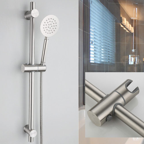 淋浴花洒支架升降杆加长80厘米可调节固定座浴室喷头304不锈钢