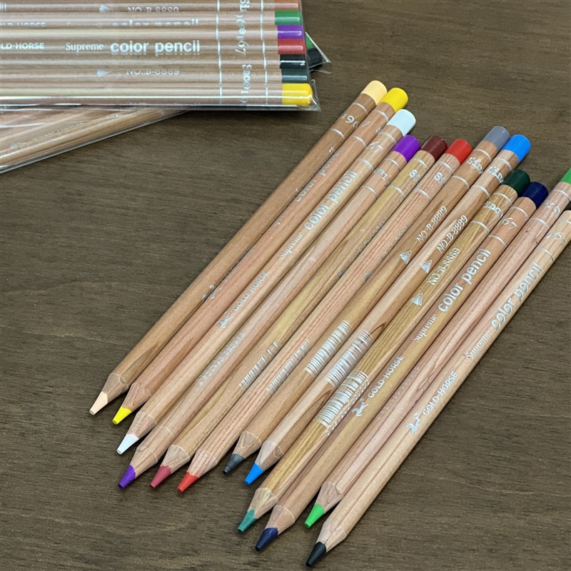 金马78色油性彩铅B9系列单支补色绘画铅笔