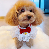 狗狗口水巾宠物围巾猫咪大中小型犬围嘴宠物饰品项链项圈铃狗领结