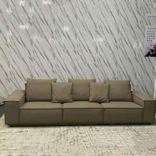 北欧小户型布艺乳胶豆腐块沙发 客厅简约L型转角意式科技布沙发