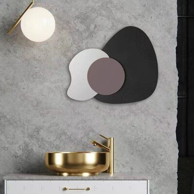 北欧轻奢立体浮雕壁饰入户艺术壁挂背景墙玄关客厅挂件墙面装饰