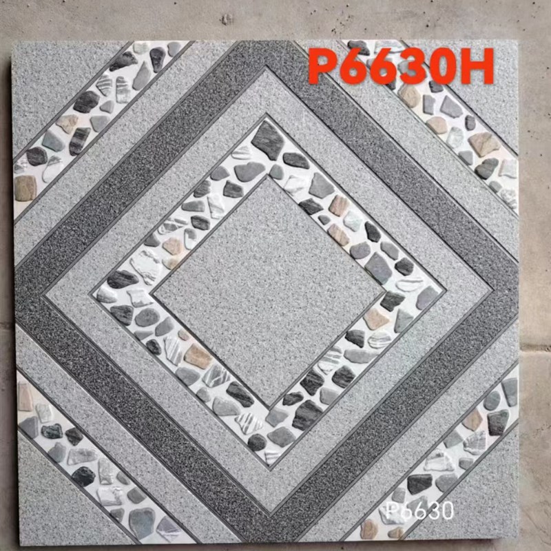 北京瓷砖600x600中式拼花鹅卵D石厨卫阳台庭院砖花园凹凸彷古地砖