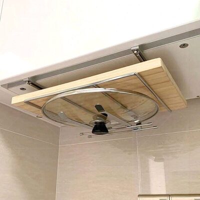 不锈钢锅盖架免悬挂挂架打孔置物架案板架放菜板架砧板橱柜收纳架