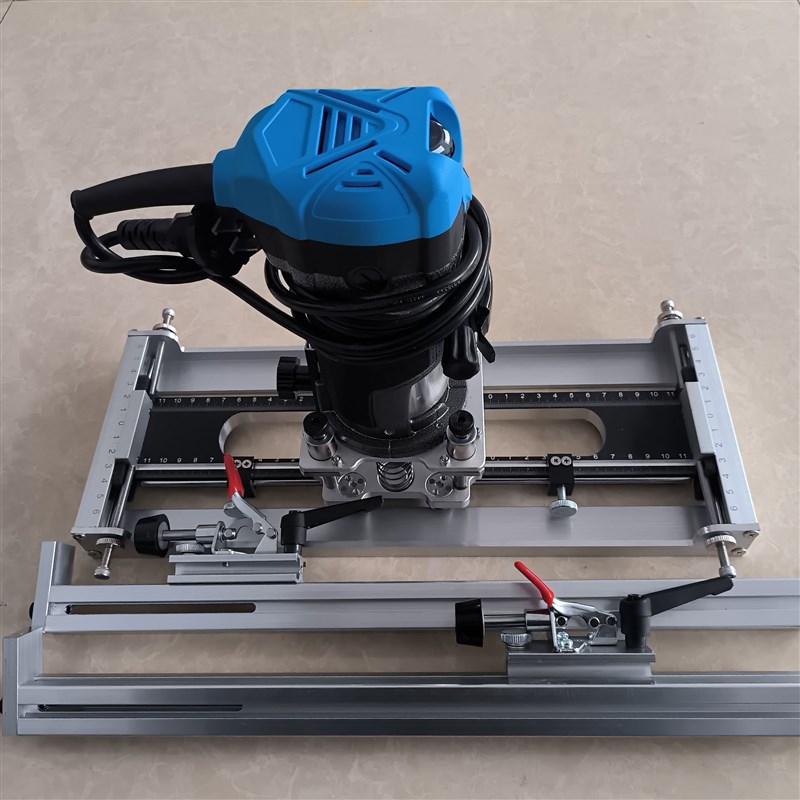 隐形合页十字铰链开槽器铝合金y门窗锁孔开孔器隐形拉手二合一开