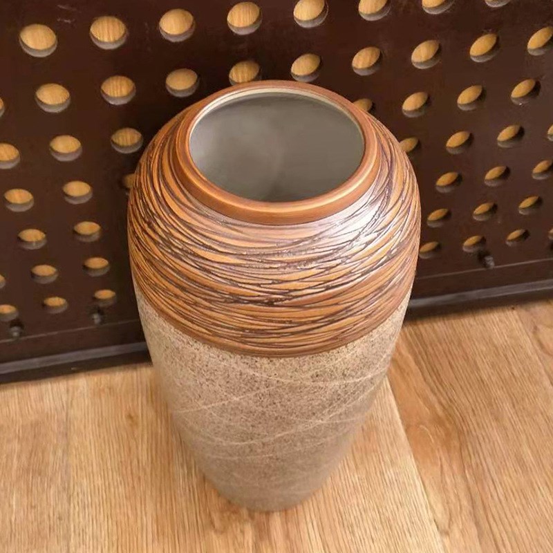 落地花瓶  现代简约  客厅插花花器  陶罐M家居装饰品  陶瓷摆件