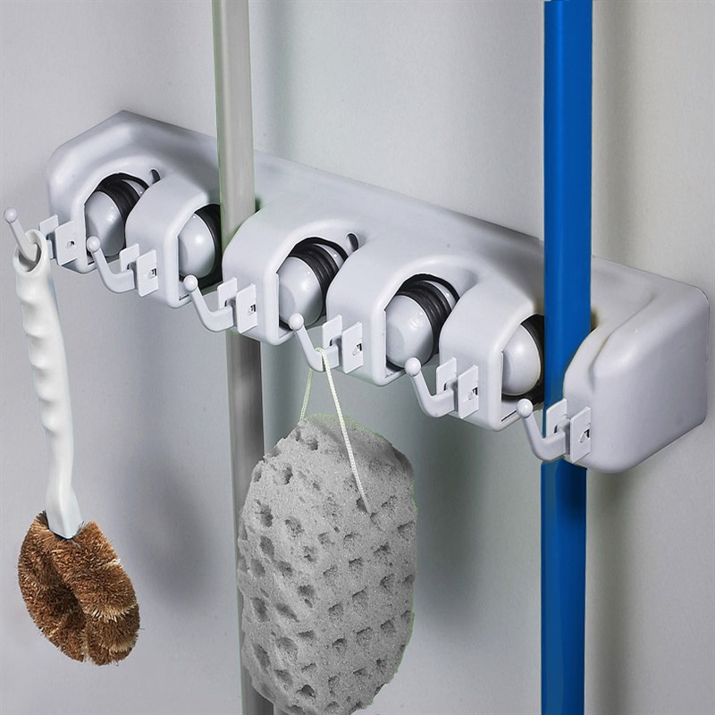 卫生间魔术拖把挂扫把q架免打孔无痕支架浴室粘钩挂钩拖把架太空