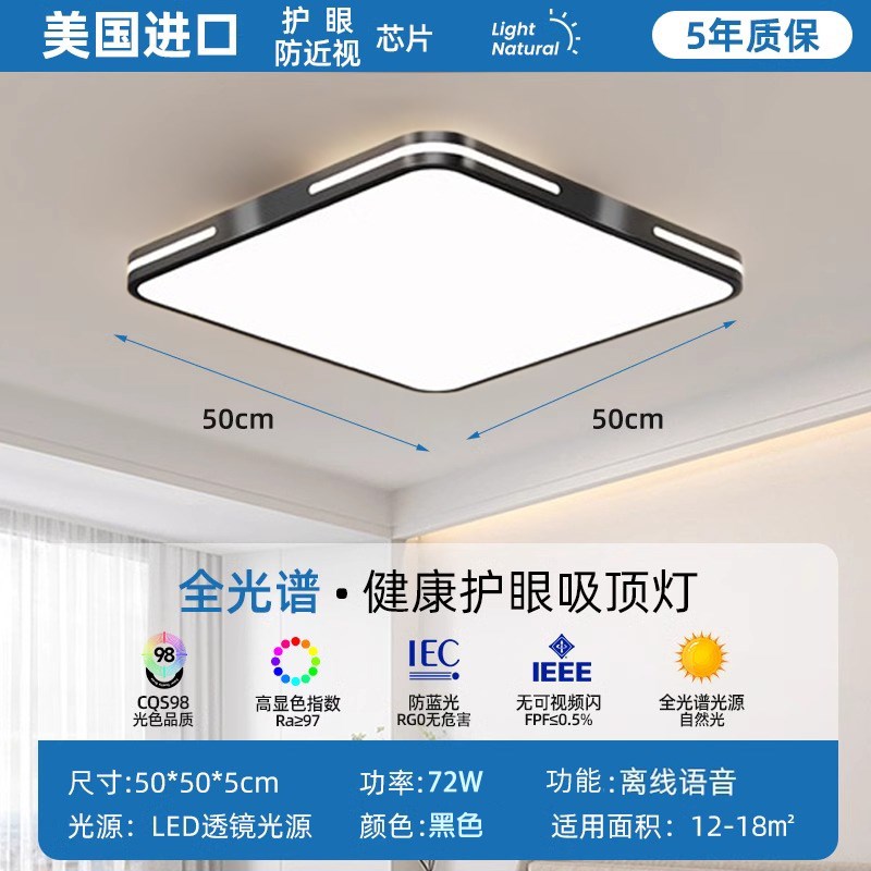 家用客厅大灯吸顶灯饰大厅主卧室吊B灯具现代简约大气2025新款中