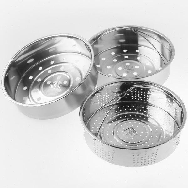 304不锈钢蒸笼 家用电饭煲蒸格蒸包子盘 沥水蒸饭架 通用蒸屉蒸盘