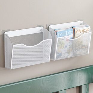 卫生间墙上书架挂墙置物架免打孔浴室书本墙面厕所收纳神器挂篮筐