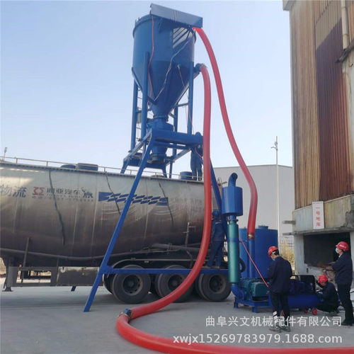 干灰清库抽料机 粉煤灰无尘装车机 钢板仓出库吸灰机