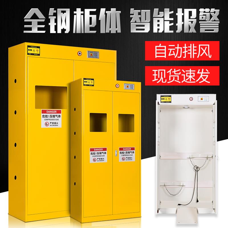 防爆气瓶柜安全柜实验室乙炔氢气氧气氮气储存柜双瓶瓦斯罐钢瓶柜