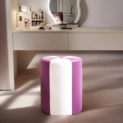 适用梳妆台化妆凳子女生家用板凳卧室小圆凳轻奢皮凳高级感简约换