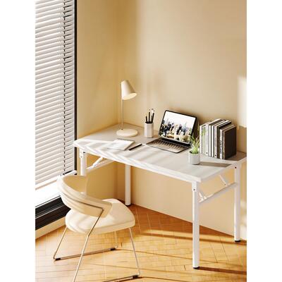 适用折叠桌家用台式电脑桌学生书桌现代简约长方形办公桌卧室租房