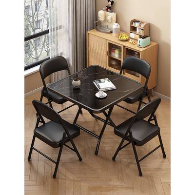 适用小桌子出租房用小户型餐桌可折叠桌户外便携夜市摆摊圆桌阳台