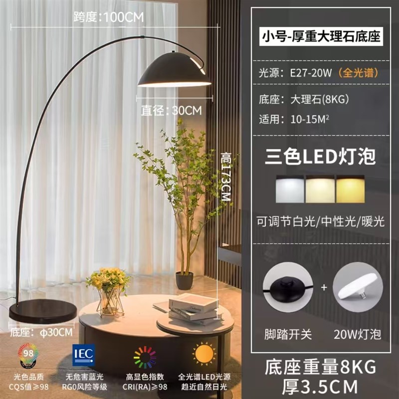 出口钓鱼灯落地灯新款现代简约z轻奢客厅卧室沙发边立式台灯氛围