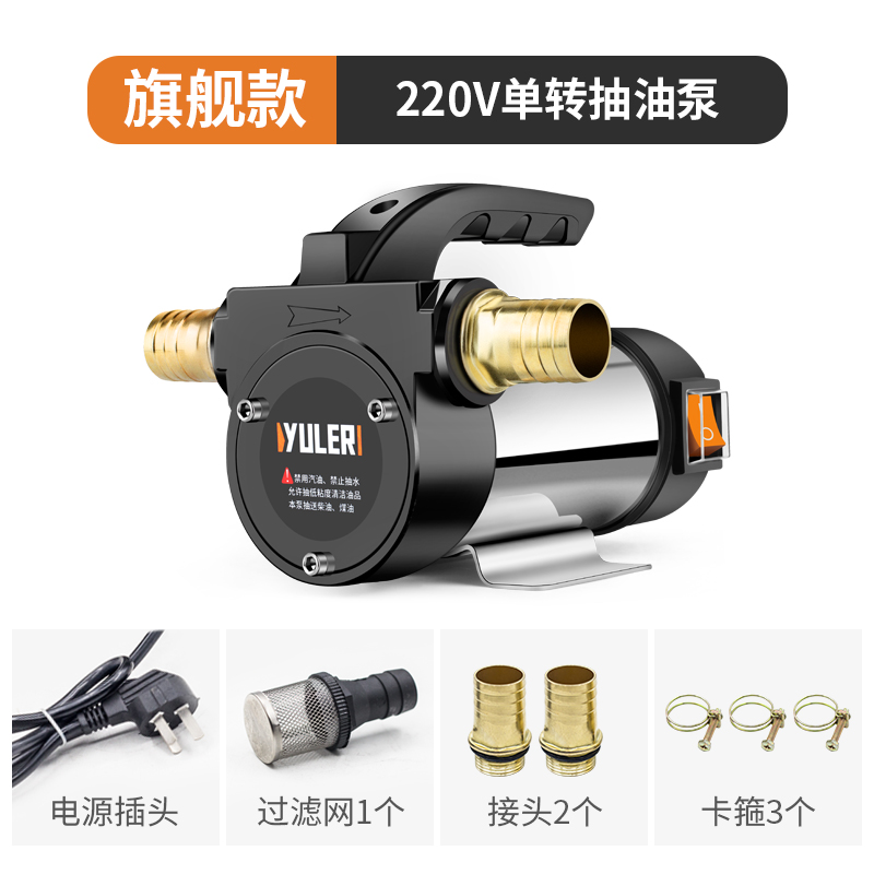 渝乐新款正反转电动抽油泵直流加油泵加油机柴油吸油机1S2V24V220