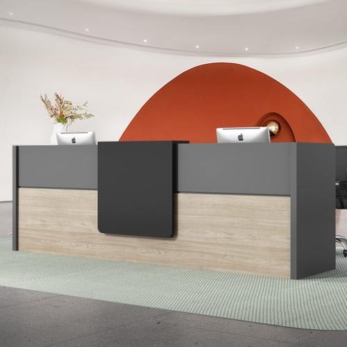 勇心E0级环保前台接待台简约现代公司前台接待台办公室前台柜台