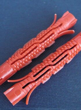 M8*60红色塑料膨胀管 塑胶膨胀钉胀塞胶塞螺栓自攻螺丝钉ROHS SGS