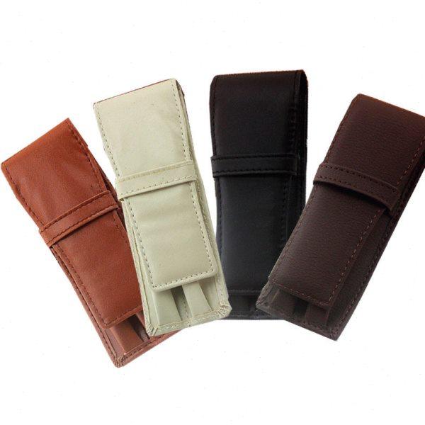 2支装纯色钢笔套保护套两支装PU材质笔袋文具盒双面中隔开收纳袋,文具电教/文化用品/商务用品,笔袋,淘宝优惠券,粉丝福利购,淘宝优惠卷