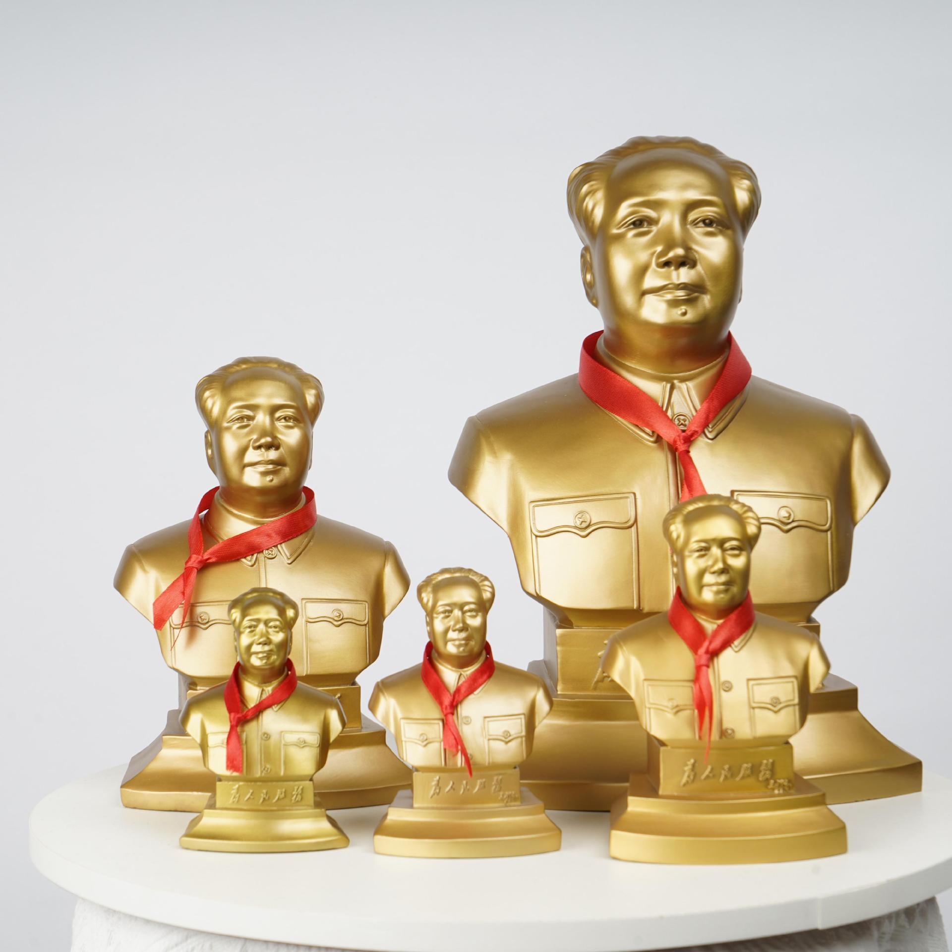主席像铜像 汽车饰品 黄铜车载半身像 车内摆设 毛爷爷公室摆件