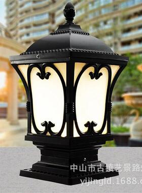 户外灯庭院灯别墅大门两侧门柱防水花园氛围装饰新款太阳能柱头灯