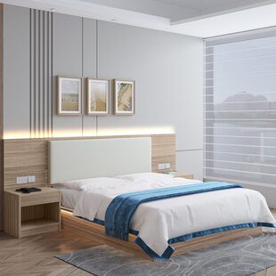 定制旅馆专用公寓酒店家具式全套床标间庭宾馆大床双人汉 民宿客