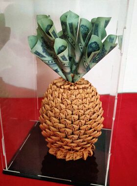 菠萝钱金30纯手工术钱0摆设礼品装饰1分一张折叠全新摆件工艺分品