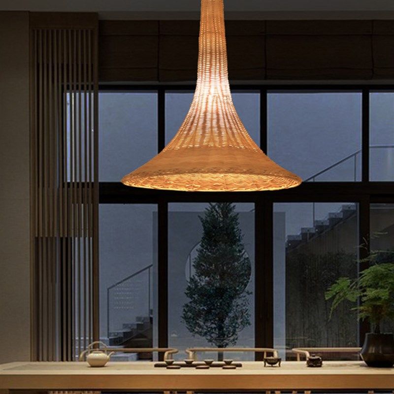 日式吊灯简约创意个性藤编田园A简约卧室客厅阳台餐厅茶室禅意灯,家装灯饰光源,客厅吊灯,淘宝优惠券,粉丝福利购,淘宝优惠卷