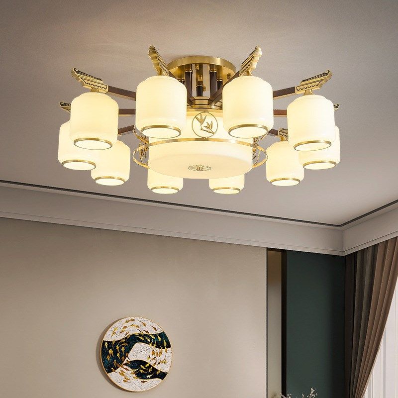 现代新中式大气客厅吊灯古典中国风O禅意书房灯卧室灯,家装灯饰光源,客厅吊灯,淘宝优惠券,粉丝福利购,淘宝优惠卷